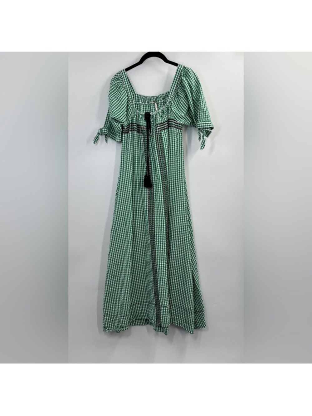 Free People Cass Green Gingham Maxi Dress - Picture 5 of 7